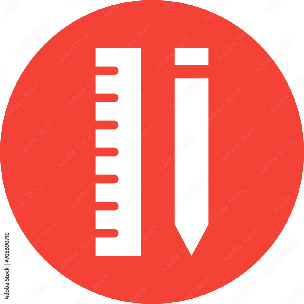Stationery Flat Circle Icon Stationery Flat Circle Icon