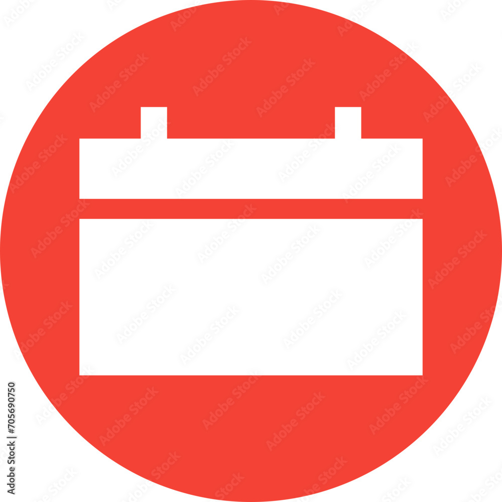 Calendar Flat Circle Icon Calendar Flat Circle Icon