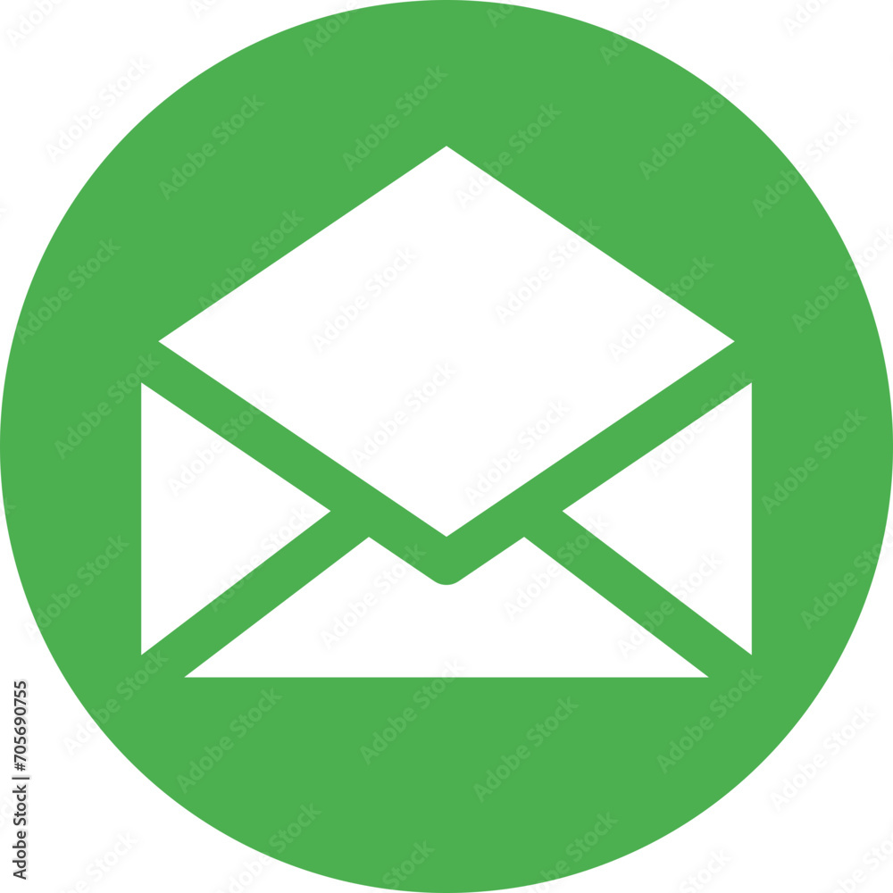 Open mail Flat Circle Icon Open mail Flat Circle Icon