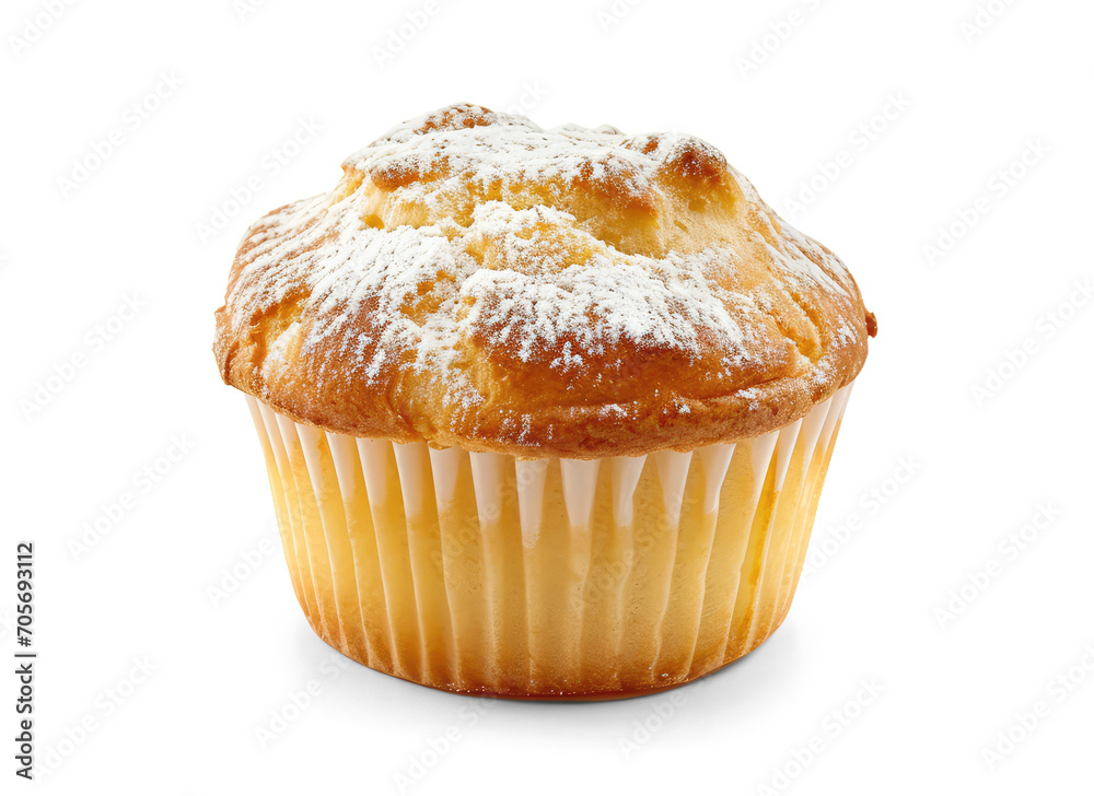 Viennese muffin cake isolated on white or transparent background Viennese muffin cake isolated on white or transparent background