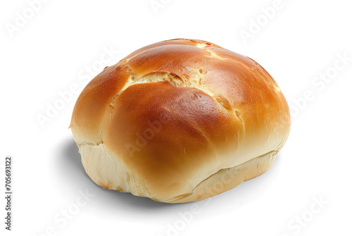 Plain kaiser roll isolated on white or transparent background © Miquel