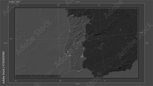 Portugal composition. Bilevel elevation map