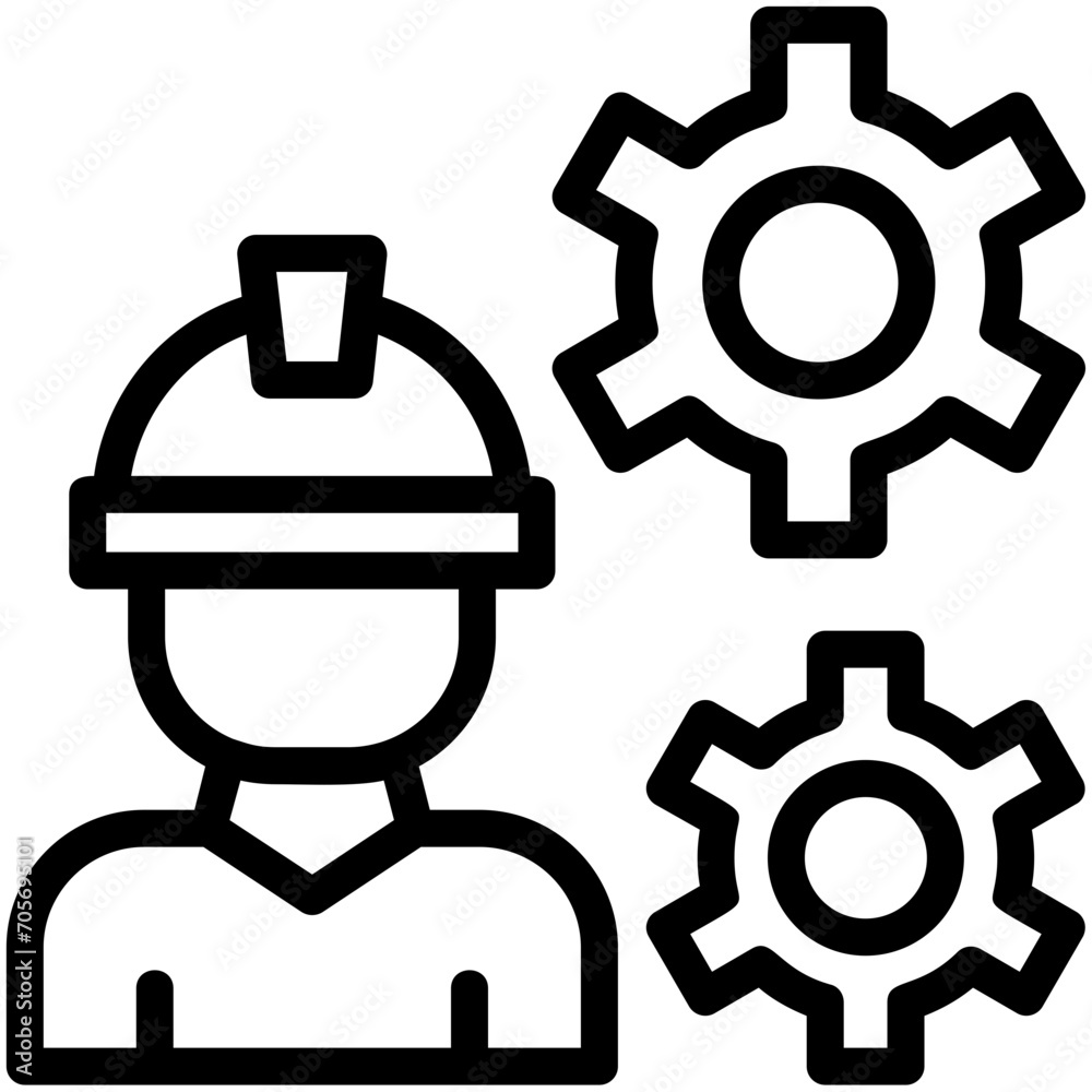 Worker Gear Icon Worker Gear Icon