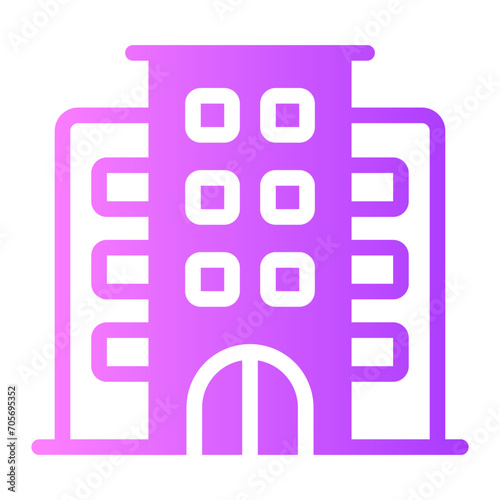 hotel gradient icon