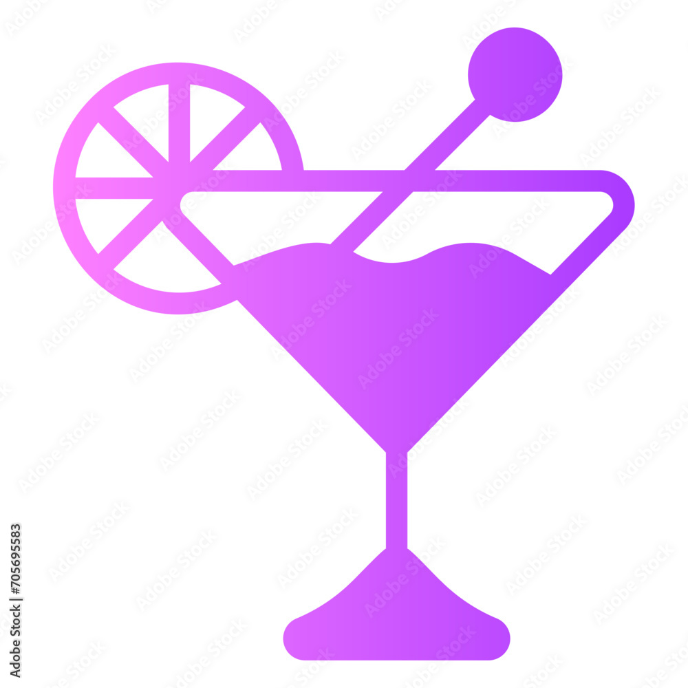 cocktail gradient icon cocktail gradient icon