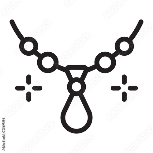 necklace line icon