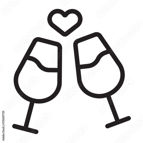 cheers line icon