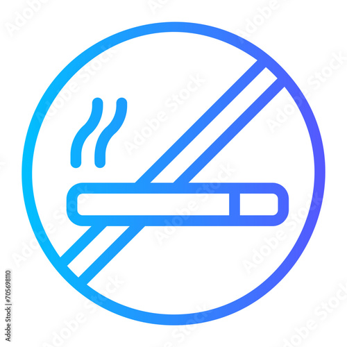 no smoking gradient icon