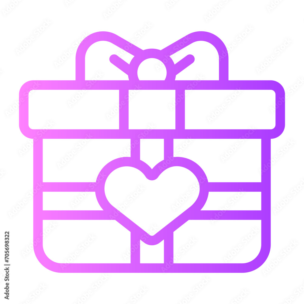 wedding gift gradient icon wedding gift gradient icon