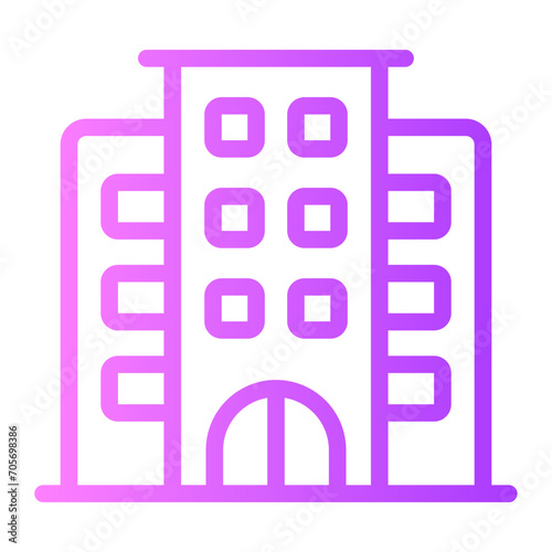 hotel gradient icon
