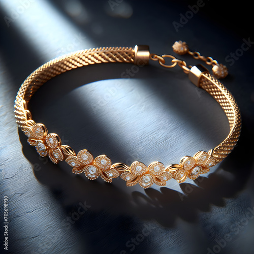 Women's bracelets made of gold and diamonds 08