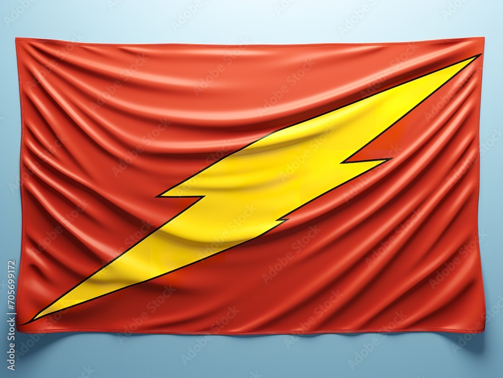 Naklejka premium Vibrant Customizable Flag Mockup for Events and Promotions - AI Generated