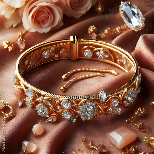 Women's bracelets made of gold and diamonds 03