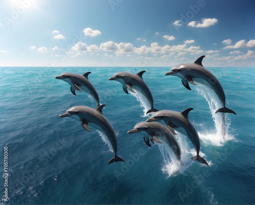 dolphins in the sea © Танюша Коновал