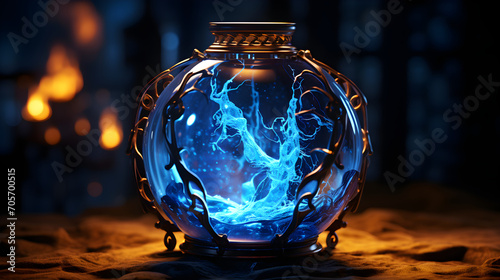 magic stored in an armored glass container