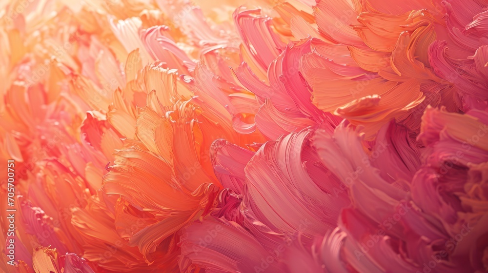 Abstract background in red, peach and orange colors with brush strokes texture