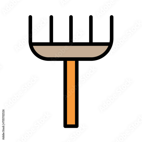 Fall Fork Garden Filled Outline Icon