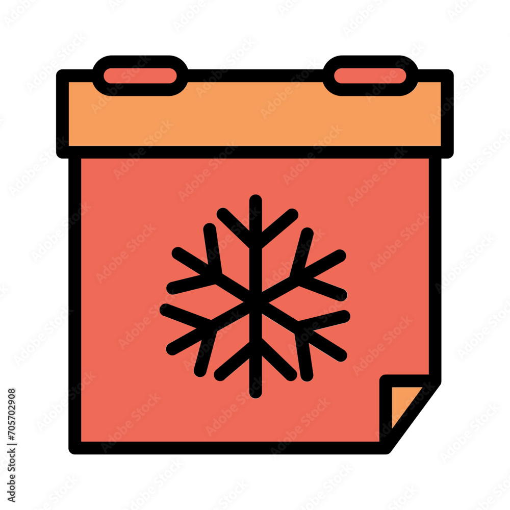 Calendar Clod Winter Filled Outline Icon Calendar Clod Winter Filled Outline Icon
