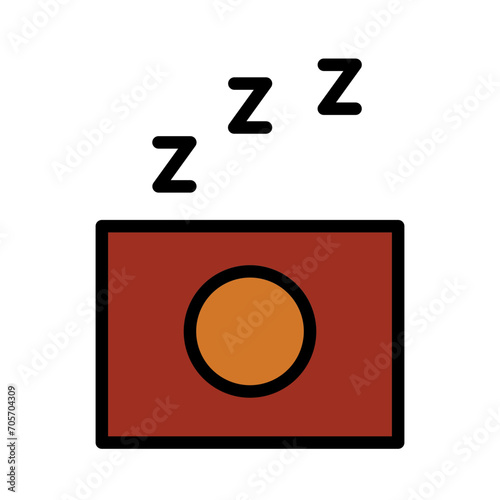 Night Resting Sleep Filled Outline Icon