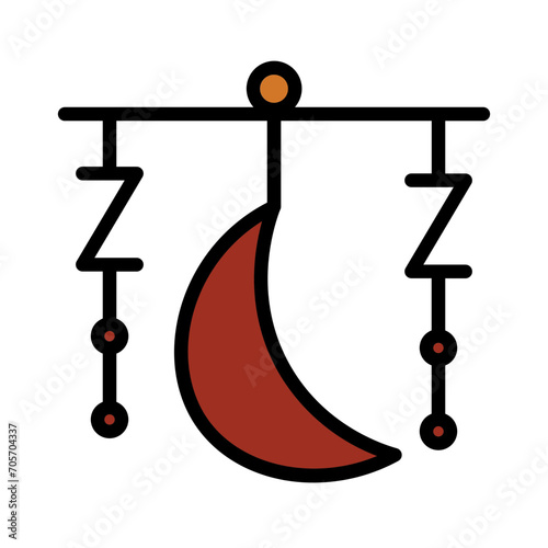 Night Resting Sleep Filled Outline Icon