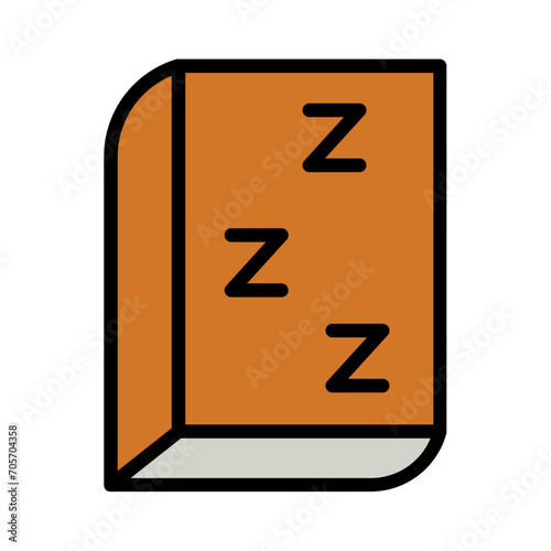 Night Resting Sleep Filled Outline Icon