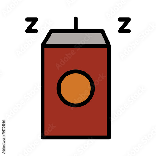 Night Resting Sleep Filled Outline Icon