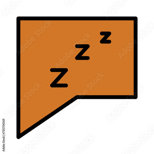 Night Resting Sleep Filled Outline Icon