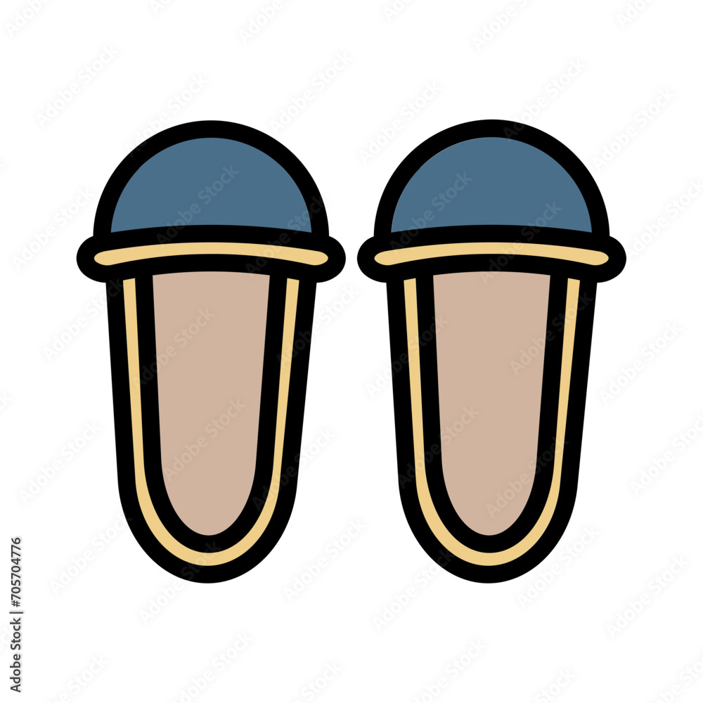Slipper Flop Flip Filled Outline Icon Slipper Flop Flip Filled Outline Icon