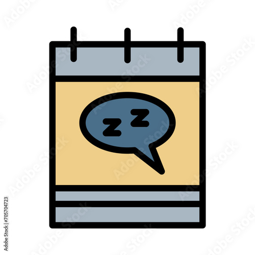 Sleep Time Pills Filled Outline Icon