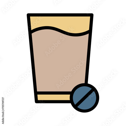 Sleep Time Pills Filled Outline Icon