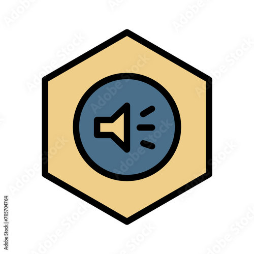 Sound Speaker Sleep Filled Outline Icon