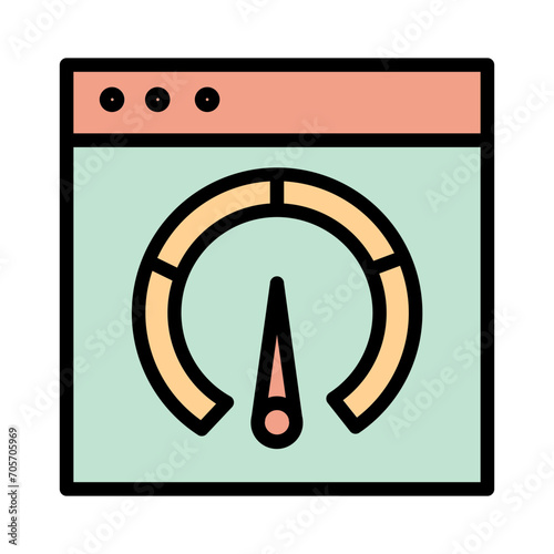 Test Tool Web Filled Outline Icon