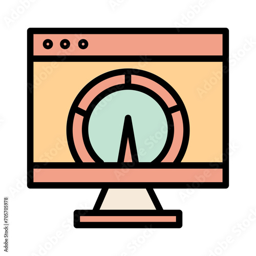 Test Tool Web Filled Outline Icon