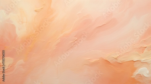 Abstract background in peach fuzz color with brush strokes texture