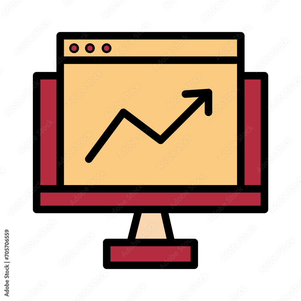 Computer Graph Web Filled Outline Icon Computer Graph Web Filled Outline Icon