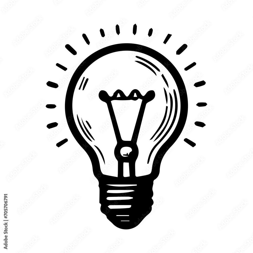 light bulb icon, idea symbol on white background. light bulb icon, idea symbol on white background.