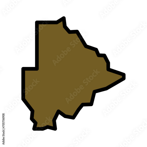 Africa Country Desert Filled Outline Icon