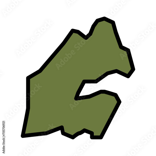 Africa Djibouti Horn Filled Outline Icon