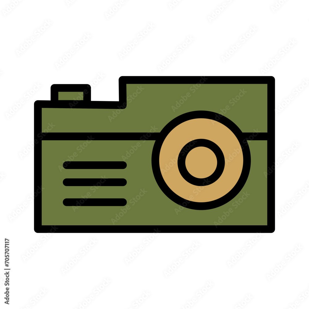 Camera Digital Photo Filled Outline Icon Camera Digital Photo Filled Outline Icon
