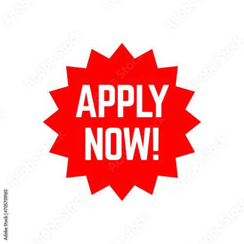 Apply now job submit button icon. Vector apply now button.