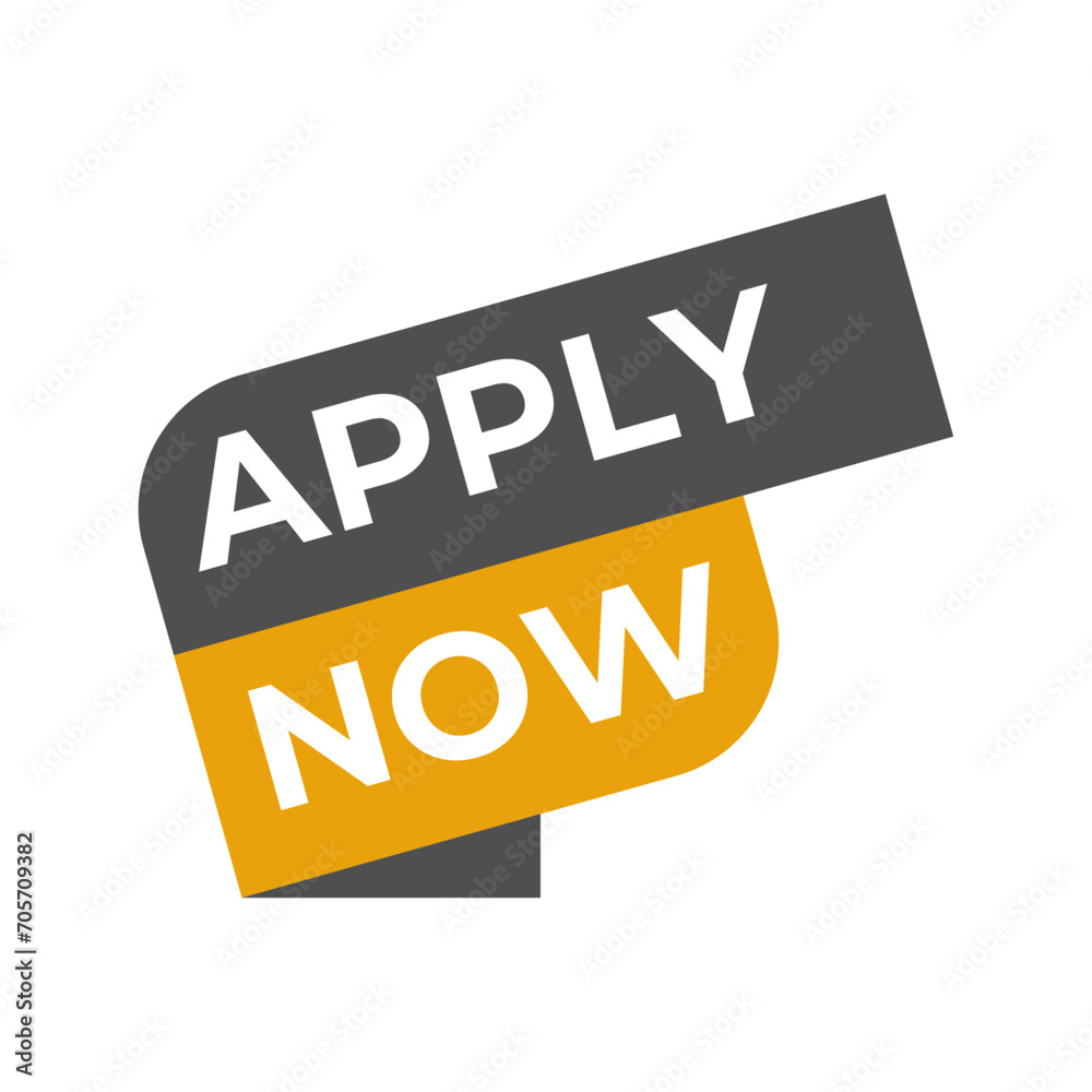 Apply now job submit button icon. Vector apply now button.