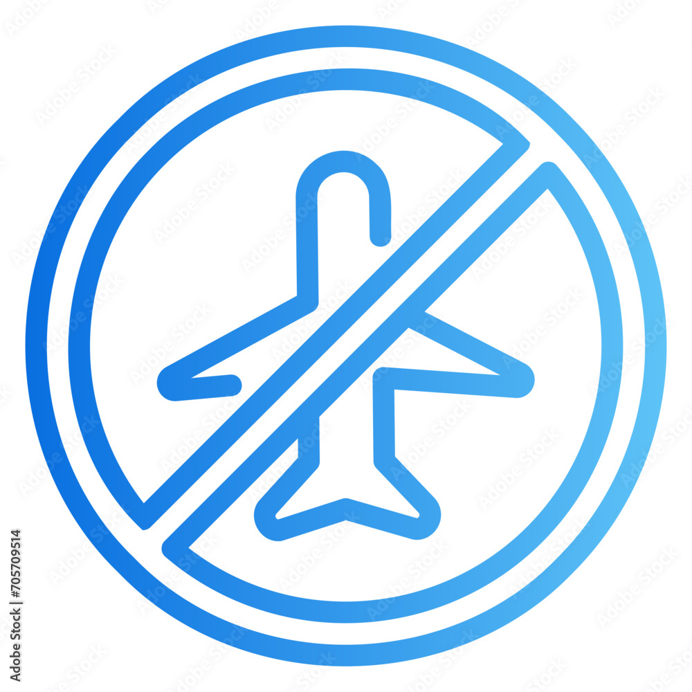 Obraz premium cancelled gradient icon