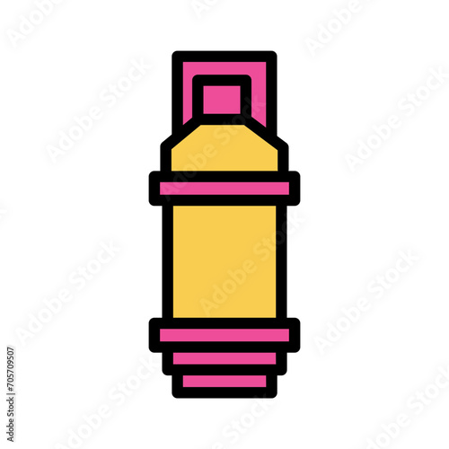 Container Gas Welding Filled Outline Icon