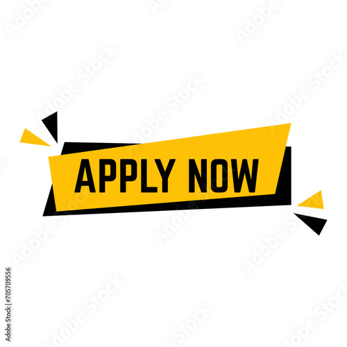 Apply now job submit button icon. Vector apply now button.