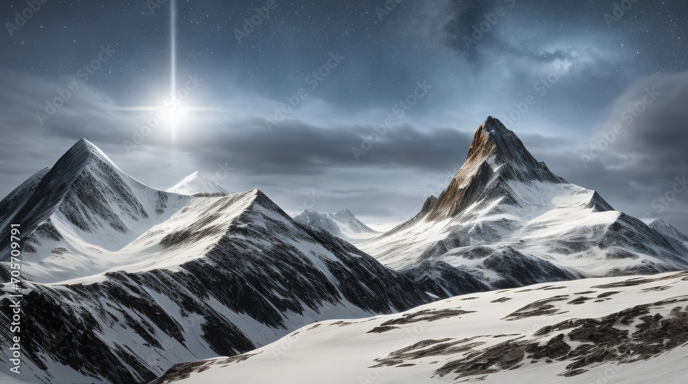 Obraz premium snow covered mountains in winter