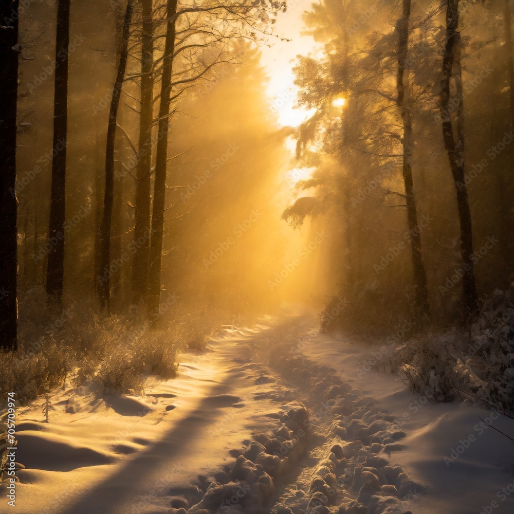 path through the woods with dramatic lighting path through the woods with dramatic lighting