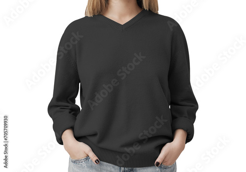 V Neck Sweaters for Women Fall Lightweight Knit Pullover Sweater