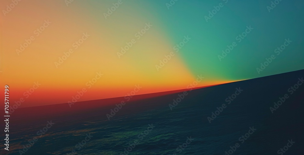 colorful rainbow vibrant in the style of dark orange background