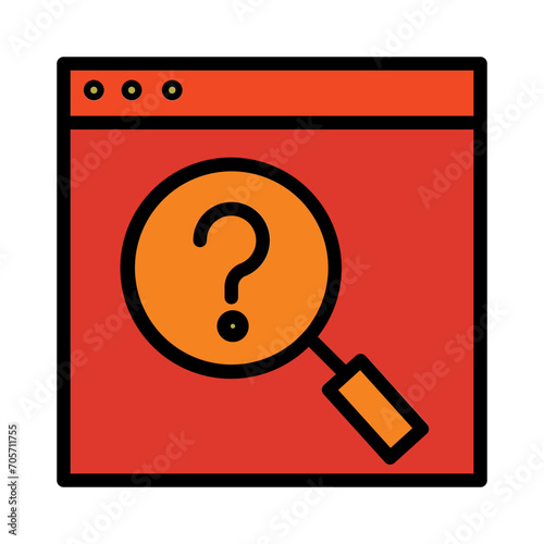 Search Browser Seo Filled Outline Icon
