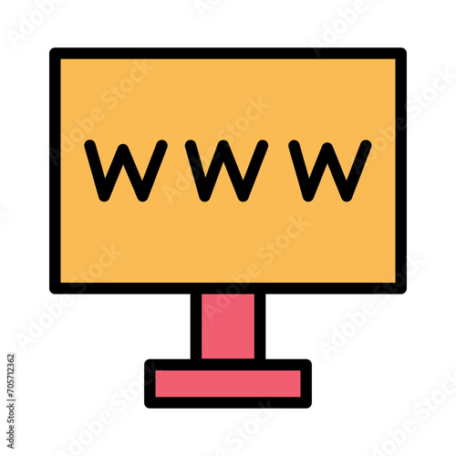 Web Website Work Filled Outline Icon